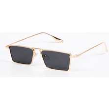 Kapin Crop Metal Güneş Gözlüğü - Gold Siyah Cam