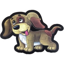 Farbu Oyuncak Köpek 14 Pcs Eğitici Ahşap Puzzle FBP32