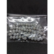 Feri Bijuteri 8 mm Koyu Gri Parlak Kristal Boncuk Bir Dizi Ortalama 100 Adet Boncuk