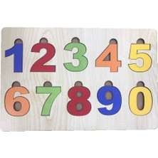 Farbu Oyuncak Renkli Sayılar 10 Pcs Eğitici Ahşap Puzzle FBP10