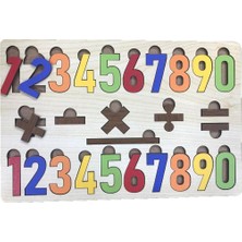 Farbu Oyuncak Renkli Sayılar Işlemler 27 Pcs Eğitici Ahşap Puzzle FBP12