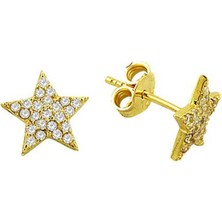 Altın Küpe Yıldız 1.43 Gram 14 Ayar