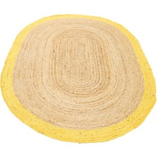 Dolce Vita Halı Agra Jute Yellow Oval