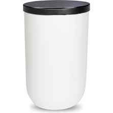 Echo Pot Laurel Serisi Beyaz Siyah Sehpa