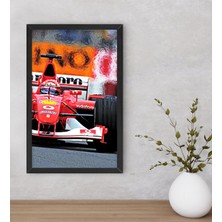 Bk Gift Formula 1 Tasarımlı Dekoratif Ahşap Siyah Çerçeveli Tablo-2