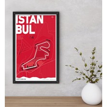 Bk Gift Istanbul Park Tasarımlı Dekoratif Ahşap Siyah Çerçeveli Tablo-1