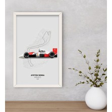 Bk Gift Formula 1 Tasarımlı Dekoratif Ahşap Beyaz Çerçeveli Tablo-14