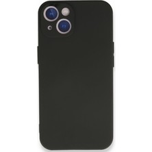 Case World Caseworld Apple iPhone 13 Mini Kapak Mat Siyah Yumuşak Silikon Kılıf