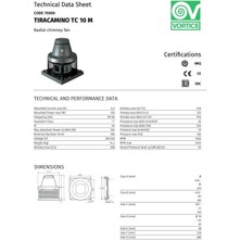 Vortice Şömine Barbekü Baca Fanı M³/h 750-910 Vortice Db 52 Sürekli Çalışma Havalandırma Fanı