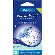 Stopever Nasal Plast Burun Plasteri -Büyük Boy 6 Adet (6X10 Plaster)