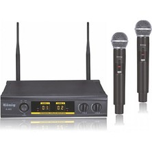 Herbiseyvar König K-402 E-E Uhf Çift Kanal 2 Li El Mikrofonu