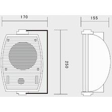 Herbiseyvar Network Nx-5 13CM 200W 8 Ohm Beyaz Duvar Hoparlör