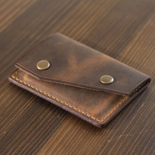 Hi Leather Risus Kapaklı Hakiki Deri Minimal Cüzdan