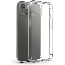 CoverZone Apple iPhone 13 Kılıf Clear Anti-Shock Sert Arka Kapak Şeffaf