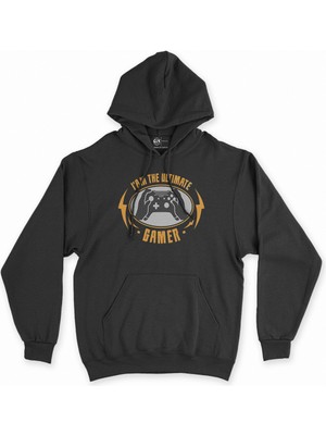 Cix Cix Ultimate Gamer Siyah Kapşonlu Sweatshirt Hoodie