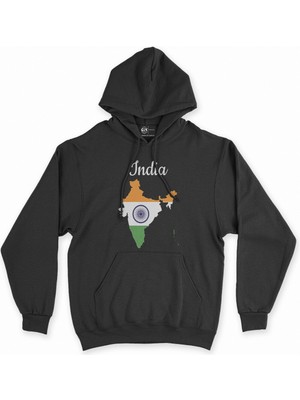 Cix Cix I Love Camping Siyah Kapşonlu Sweatshirt Hoodie