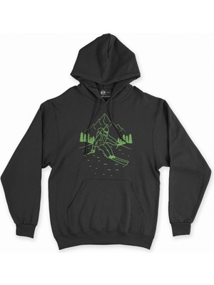 Cix Cix Kayakçı Siyah Kapşonlu Sweatshirt Hoodie