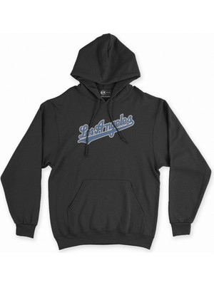 Cix Cix Los Angeles Siyah Kapşonlu Sweatshirt Hoodie