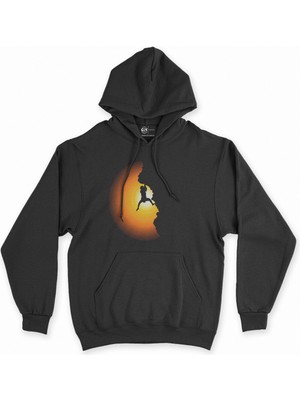 Cix Cix Dağcılık Siyah Kapşonlu Sweatshirt Hoodie