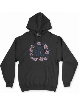 Cix Cix Dream Big Büyük Düşün Siyah Kapşonlu Sweatshirt Hoodie