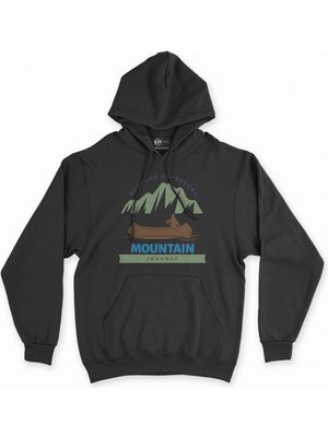 Cix Cix Mountain Journey Siyah Kapşonlu Sweatshirt Hoodie