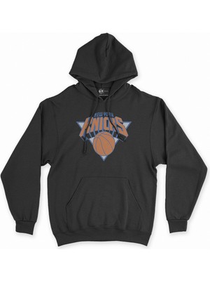 Cix Cix New York Knicks Siyah Kapşonlu Sweatshirt Hoodie