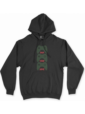Cix Cix Yeşil Own Your Game Siyah Kapşonlu Sweatshirt Hoodie