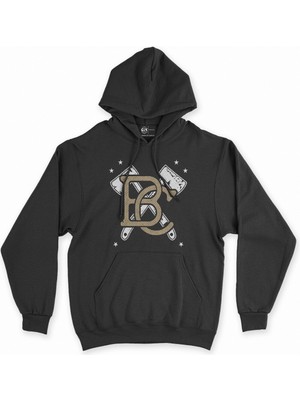 Cix Cix Orman Kampı Siyah Kapşonlu Sweatshirt Hoodie