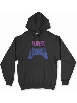 Cix Cix Yeşil Player One Siyah Kapşonlu Sweatshirt Hoodie