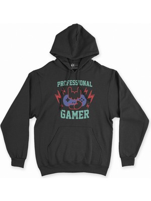 Cix Cix Professional Gamer Siyah Kapşonlu Sweatshirt Hoodie