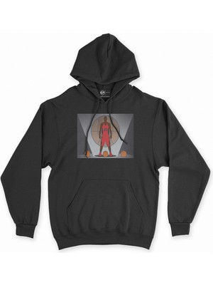 Cix Cix Basketbolcu Siyah Kapşonlu Sweatshirt Hoodie