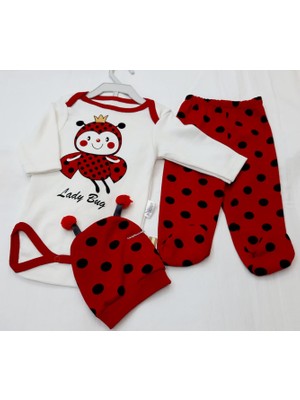 Minibird Pamuklu Bebek Alt Üst Takım ve Bere