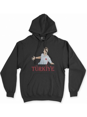 Cix Cix Türkiye Milli Takım Siyah Kapşonlu Sweatshirt Hoodie