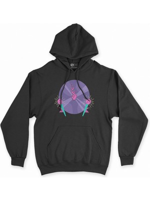 Cix Cix K-Pop Mikrofonlu Siyah Kapşonlu Sweatshirt Hoodie