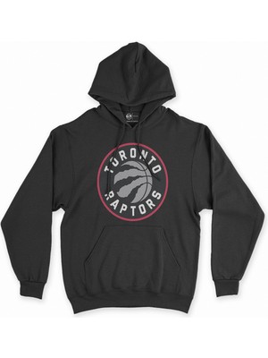 Cix Cix Toronto Raptors Siyah Kapşonlu Sweatshirt Hoodie
