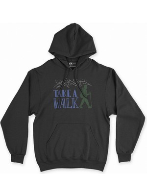 Cix Cix Taka A Walk Siyah Kapşonlu Sweatshirt Hoodie