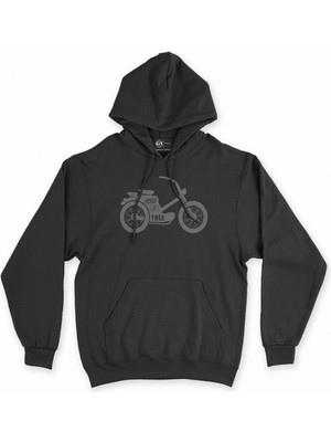 Cix Cix Bisiklet Siyah Kapşonlu Sweatshirt Hoodie