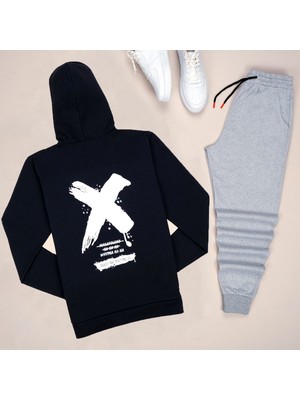 Trendypassion Siyah Sırt Baskı x Eşofman Takımı