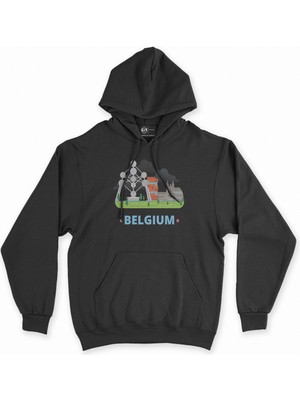 Cix Cix Belçika Siyah Kapşonlu Sweatshirt Hoodie