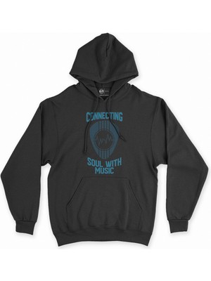 Cix Cix Connecting Soul With Music Siyah Kapşonlu Sweatshirt Hoodie