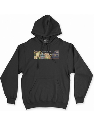 Cix Cix Rengarenk Aysa Siyah Kapşonlu Sweatshirt Hoodie