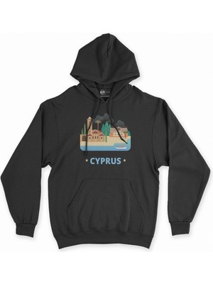 Cix Cix Kıbrıs Siyah Kapşonlu Sweatshirt Hoodie