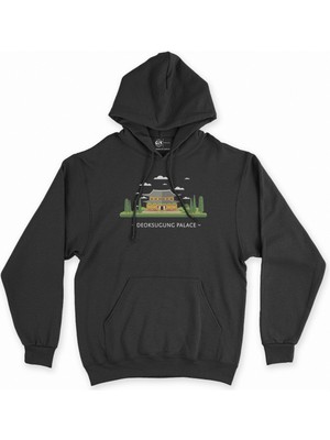 Cix Cix Deoksugung Sarayı Siyah Kapşonlu Sweatshirt Hoodie