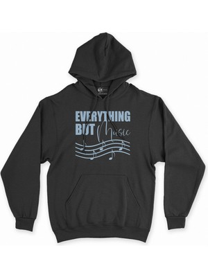 Cix Cix Everything But Music Siyah Kapşonlu Sweatshirt Hoodie