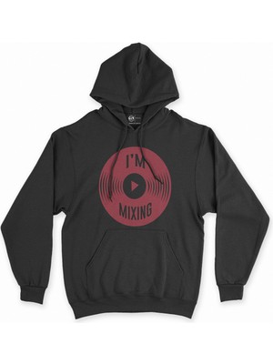 Cix Cix Kırmızı I Am Mixing Siyah Kapşonlu Sweatshirt Hoodie