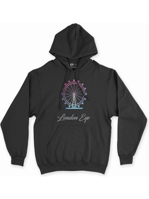 Cix Cix London Eye Siyah Kapşonlu Sweatshirt Hoodie
