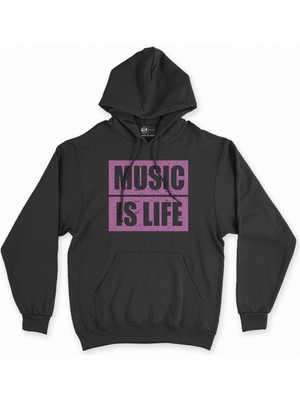 Cix Cix Music Is Life Siyah Kapşonlu Sweatshirt Hoodie