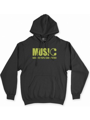 Cix Cix Music Makes The People Come Together Siyah Kapşonlu Sweatshirt Hoodie