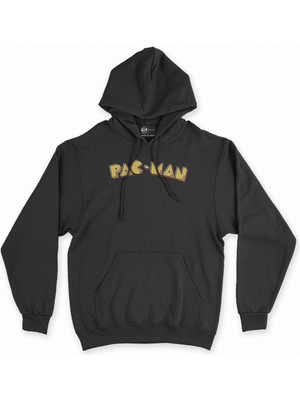 Cix Cix Pacman Siyah Kapşonlu Sweatshirt Hoodie