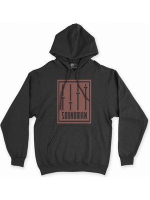 Cix Cix Sound Man Siyah Kapşonlu Sweatshirt Hoodie